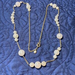 JCrew bead necklace w/ gold tone 30”